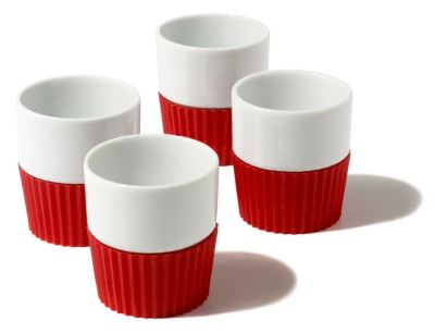 Coffret de 4 mugs expresso en po...